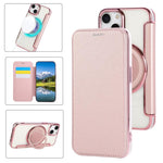 Ultra-thin Rotation Holder Magnetic Plating Vegan Leather Phone Case, For iPhone 15, For iPhone 14 / 13, For iPhone 14 Pro, For iPhone 14 Pro Max, For iPhone 13 Pro Max, For iPhone 13 Pro