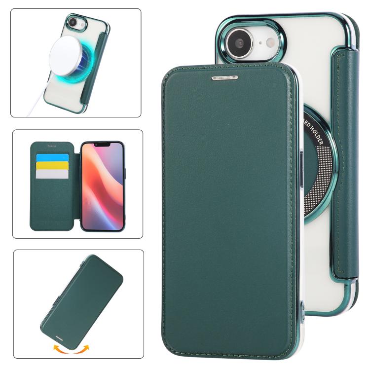 Ultra-thin Magnetic Plating Vegan Leather Phone Case, For iPhone 17 Pro Max, For iPhone 17 Pro, For iPhone 17, For iPhone Air, For iPhone 16e, For iPhone 16 Pro Max