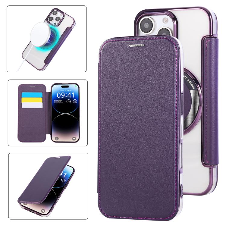 Ultra-thin Magnetic Plating Vegan Leather Phone Case, For iPhone 17 Pro Max, For iPhone 17 Pro, For iPhone 17, For iPhone Air, For iPhone 16e, For iPhone 16 Pro Max