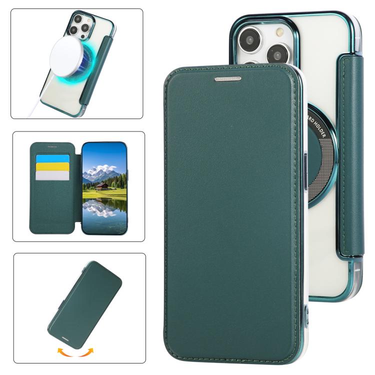 Ultra-thin Magnetic Plating Vegan Leather Phone Case, For iPhone 16 Pro, For iPhone 16 Plus, For iPhone 16, For iPhone 15 Pro Max, For iPhone 15 Pro, For iPhone 15 Plus / 14 Plus