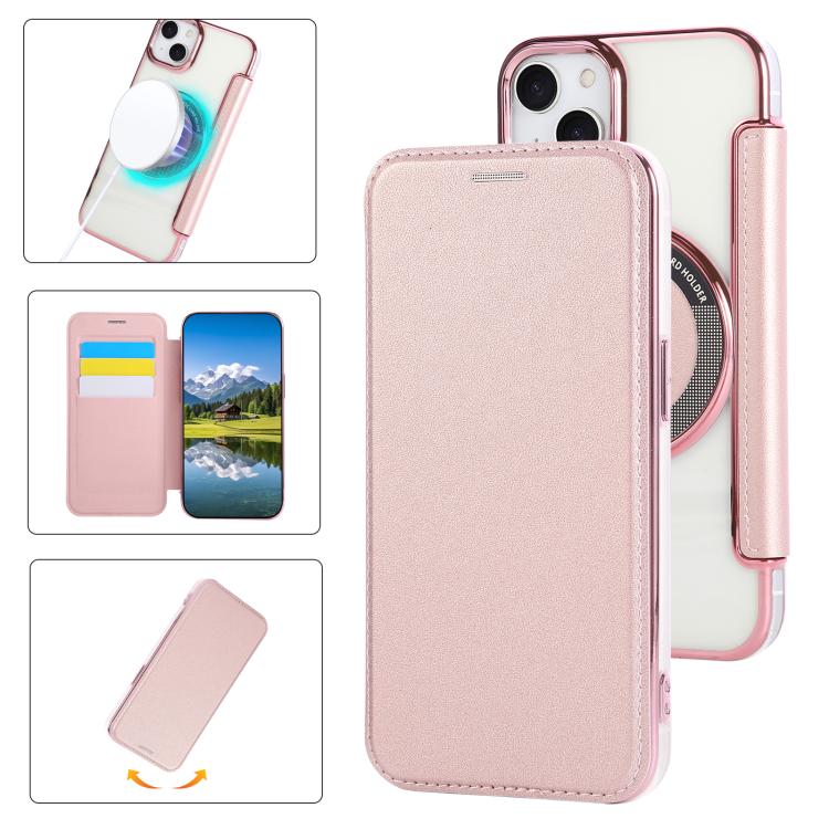Ultra-thin Magnetic Plating Vegan Leather Phone Case, For iPhone 16 Pro, For iPhone 16 Plus, For iPhone 16, For iPhone 15 Pro Max, For iPhone 15 Pro, For iPhone 15 Plus / 14 Plus
