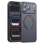 Vegan Leather Magnetic Phone Case with 360 Degrees Rotating Stand, For iPhone 17 Pro Max, For iPhone 17 Pro, For iPhone 17