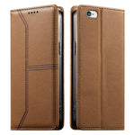 Stitched Line Magnetic RFID Vegan Leather Phone Case, For iPhone X / XS, For iPhone XR, For iPhone XS Max, For iPhone 8 Plus / 7 Plus
