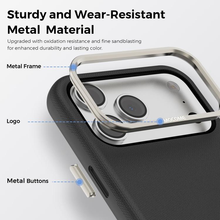 Mocome Plain Magnetic Shockproof Phone Case, For iPhone 17 Pro Max, For iPhone 17 Pro