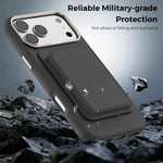 Mocome Plain Magnetic Card Bag Phone Case, For iPhone 18 Pro / 17 Pro, For iPhone 18 Pro Max / 17 Pro Max