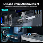 WXL-60E 210W 6-in-1 Desktop Multi Ports Charging Station Built-in Dual Telescopic Cables, WXL-60E