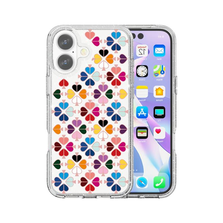 Glittering Crystal Red Heart Pattern Phone Case, For iPhone 17, For iPhone Air, For iPhone 16 Pro Max, For iPhone 16 Pro, For iPhone 16 Plus, For iPhone 16, For iPhone 15 Pro Max, For iPhone 15 Pro, For iPhone 15 Plus