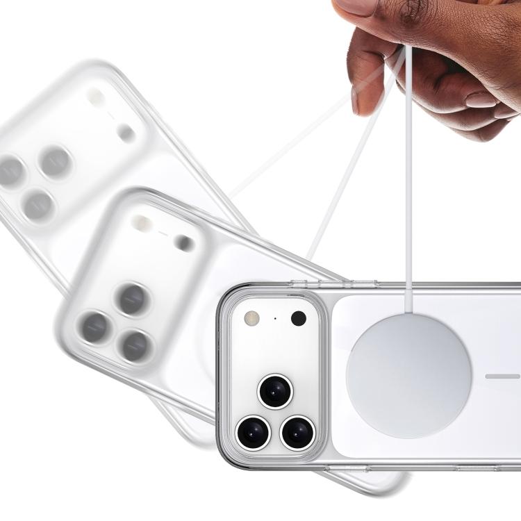 Translucent PC Magnetic Shockproof Phone Case, For iPhone 18 Pro / 17 Pro, For iPhone 18 Pro Max / 17 Pro Max