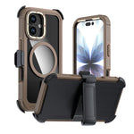 Acrylic Full Coverage Magnetic Phone Case with Back Clip, For iPhone 17 Pro Max, For iPhone 17 Pro, For iPhone 17, For iPhone Air, For iPhone 16 Pro Max, For iPhone 16 Pro