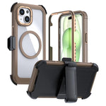 Acrylic Full Coverage Magnetic Phone Case with Back Clip, For iPhone 16 Plus, For iPhone 16, For iPhone 15 Pro Max, For iPhone 15 Pro, For iPhone 15 Plus / 14 Plus, For iPhone 15