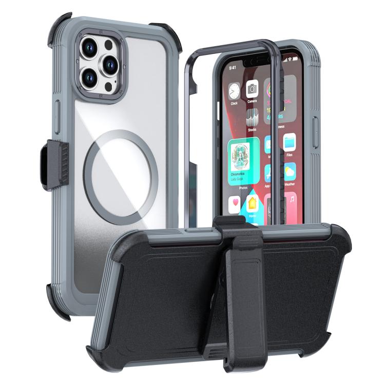 Acrylic Full Coverage Magnetic Phone Case with Back Clip, For iPhone 14 / 13, For iPhone 14 Pro, For iPhone 14 Pro Max, For iPhone 13 Pro Max, For iPhone 13 Pro, For iPhone 12 / 12 Pro