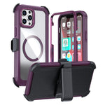 Acrylic Full Coverage Magnetic Phone Case with Back Clip, For iPhone 14 / 13, For iPhone 14 Pro, For iPhone 14 Pro Max, For iPhone 13 Pro Max, For iPhone 13 Pro, For iPhone 12 / 12 Pro