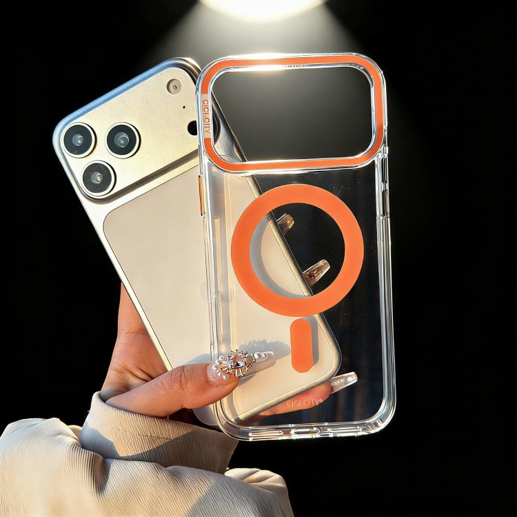 CICI-CITY Self-Healing Transparent IMD Magnetic Phone Case, For iPhone 17 Pro Max, For iPhone 17 Pro