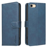 Solid Color Calfskin Texture RFID Vegan Leather Phone Case, For iPhone XS Max, For iPhone 6 Plus/7 Plus/8 Plus, For iPhone 6 / 7 / 8