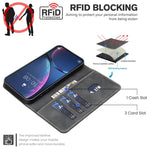 Solid Color Calfskin Texture RFID Vegan Leather Phone Case, For iPhone 13 Pro Max, For iPhone 13 Pro, For iPhone 12, For iPhone 12 Pro Max, For iPhone 11 Pro Max, For iPhone 11, For iPhone 11 Pro, For iPhone XR