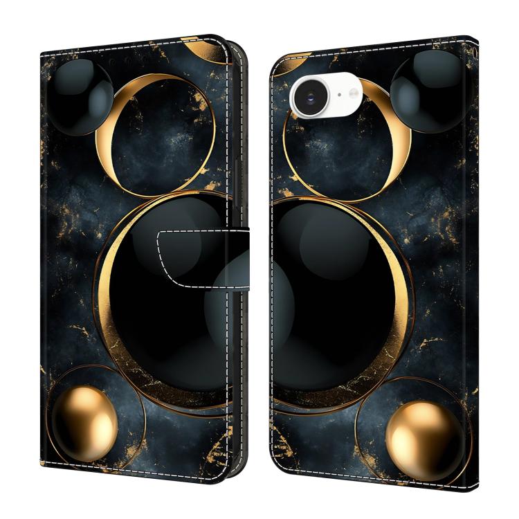 Crystal-Like Painted Vegan Leather Phone Case, For iPhone 17e / 16e, For iPhone 17 Pro Max, For iPhone 17 Pro, For iPhone 17