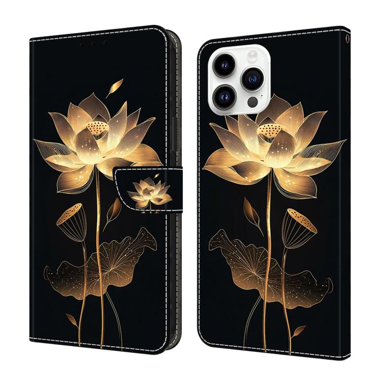 Crystal-Like Painted Vegan Leather Phone Case, For iPhone 15 Pro Max, For iPhone 15 Pro, For iPhone 14 / 13, For iPhone 14 Pro