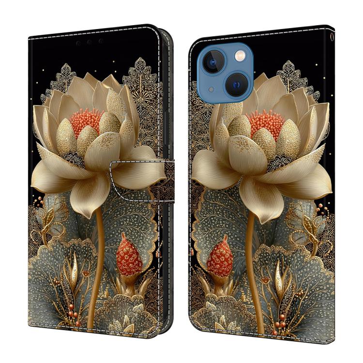 Crystal-Like Painted Vegan Leather Phone Case, For iPhone 15 Pro Max, For iPhone 15 Pro, For iPhone 14 / 13, For iPhone 14 Pro
