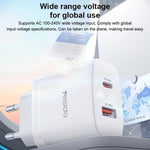 Yesido YC106 PD20W USB-C / Type-C and QC18W USB-A Dual Ports Charger Set with Type-C to Type-C Cable, YC106
