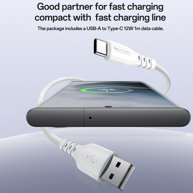 Yesido YC17U 12W 2.4A USB Dual Ports Charger Set with 1m USB to Type-C Data Cable, YC17U