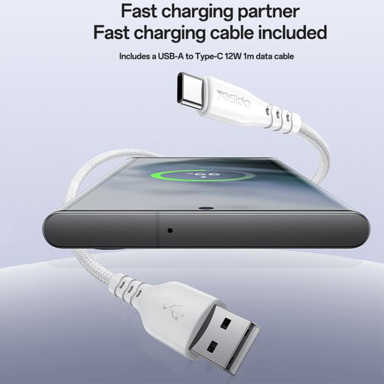 Yesido YC150 12W 2.4A USB Dual Ports Charger Set with 1m USB to Type-C Data Cable, YC150