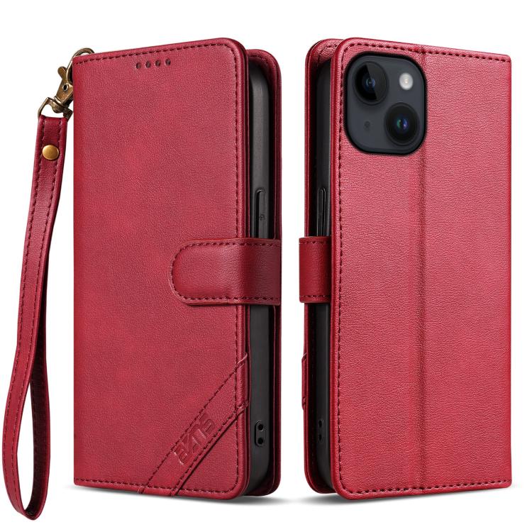 AZNS A2 Series Tri-Card Wallet RFID Vegan Leather Phone Case with Strap, For iPhone 13 Pro, For iPhone 13, For iPhone 12, For iPhone 12 Pro Max, For iPhone 12 Pro, For iPhone 11 Pro Max, For iPhone 11, For iPhone 11 Pro