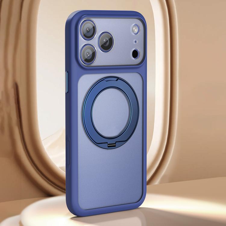 Large Hole Frosted Skin-Feel Magnetic Holder Phone Case with AI Shutter Button, For iPhone 17 Pro Max, For iPhone 17 Pro