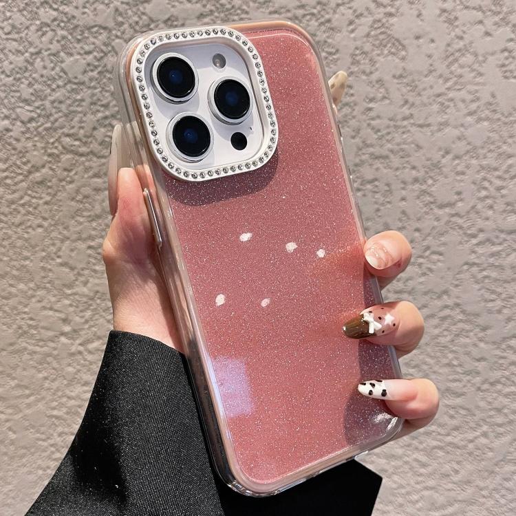 Solid Color Glitter & Rhinestone Design Phone Case, For iPhone 12 Pro Max, For iPhone 12 Pro, For iPhone 11 Pro Max, For iPhone 11
