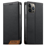 Dierfeng Splicing Strong Magnetic RFID Vegan Leather Phone Case, For iPhone 14 Pro Max, For iPhone SE 2022 / SE 2020 / 8 / 7, For iPhone 13 Pro Max, For iPhone 13 Pro, For iPhone 13 mini, For iPhone 12 / 12 Pro, For iPhone 12 Pro Max, For iPhone 12 mini
