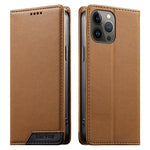 Dierfeng Splicing Strong Magnetic RFID Vegan Leather Phone Case, For iPhone 14 Pro Max, For iPhone SE 2022 / SE 2020 / 8 / 7, For iPhone 13 Pro Max, For iPhone 13 Pro, For iPhone 13 mini, For iPhone 12 / 12 Pro, For iPhone 12 Pro Max, For iPhone 12 mini