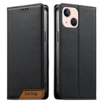 Dierfeng Splicing Strong Magnetic RFID Vegan Leather Phone Case, For iPhone 14 Pro Max, For iPhone SE 2022 / SE 2020 / 8 / 7, For iPhone 13 Pro Max, For iPhone 13 Pro, For iPhone 13 mini, For iPhone 12 / 12 Pro, For iPhone 12 Pro Max, For iPhone 12 mini