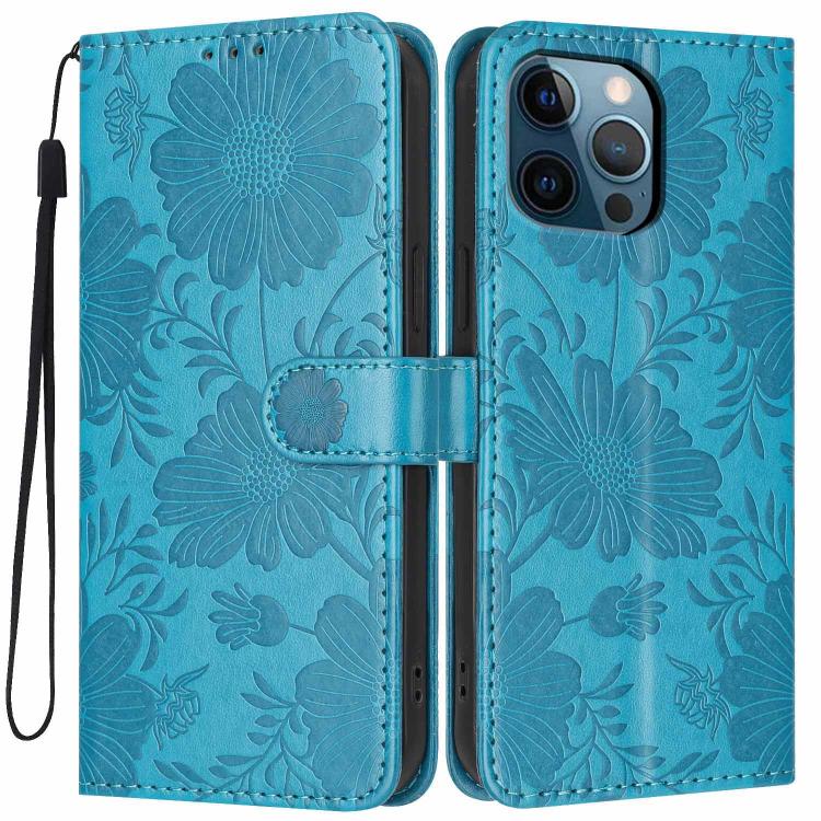 Sunflower Embossed Vegan Leather Phone Case with Small Black Rope, For iPhone 14 Pro Max, For iPhone 13 Pro Max, For iPhone 13 Pro, For iPhone 13, For iPhone 12 / 12 Pro, For iPhone 12 Pro Max, For iPhone 11 Pro Max, For iPhone 11