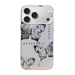 Butterfly Pattern Silver Plating PC Hybrid TPU Phone Case, For iPhone 17e / 16e, For iPhone 17 Pro Max, For iPhone 17 Pro, For iPhone 17, For iPhone Air, For iPhone 16 Pro Max