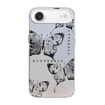 Butterfly Pattern Silver Plating PC Hybrid TPU Phone Case, For iPhone 17e / 16e, For iPhone 17 Pro Max, For iPhone 17 Pro, For iPhone 17, For iPhone Air, For iPhone 16 Pro Max