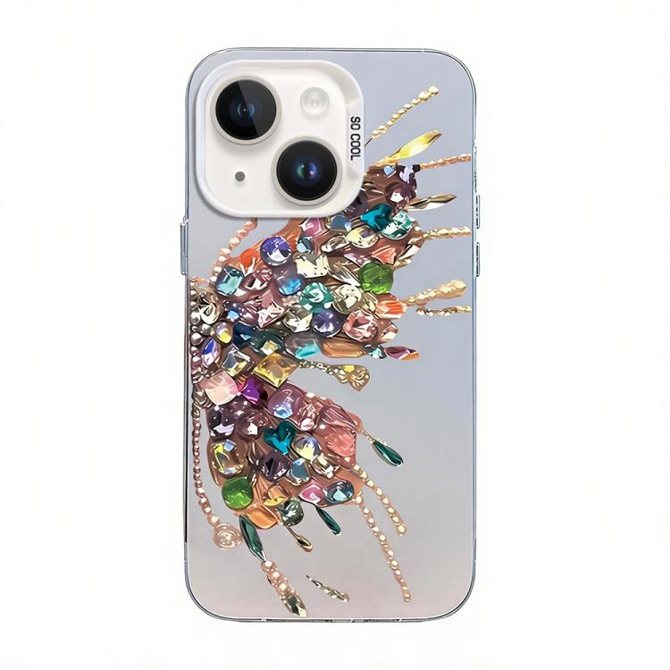 Butterfly Pattern Silver Plating PC Hybrid TPU Phone Case, For iPhone 15, For iPhone 14 Plus, For iPhone 14, For iPhone 14 Pro, For iPhone 14 Pro Max, For iPhone SE 2022 / SE 2020