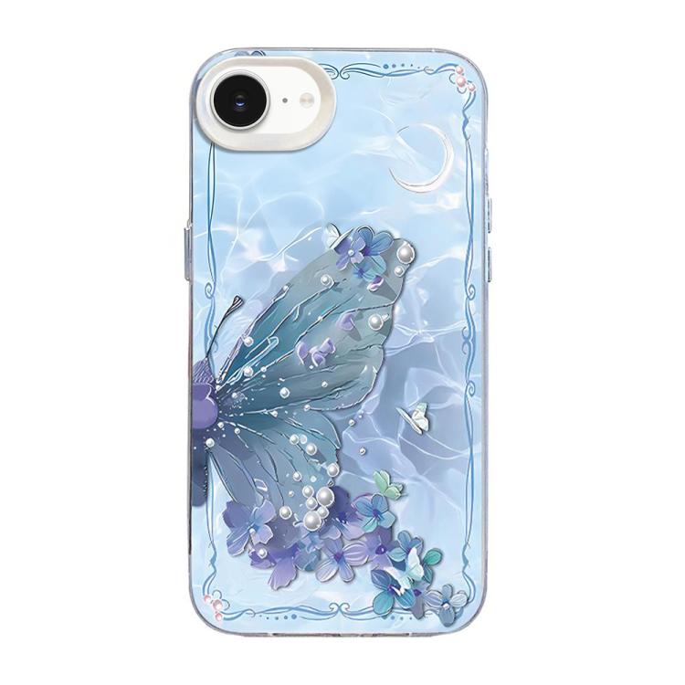 Butterfly Pattern Silver Plating PC Hybrid TPU Phone Case, For iPhone 15, For iPhone 14 Plus, For iPhone 14, For iPhone 14 Pro, For iPhone 14 Pro Max, For iPhone SE 2022 / SE 2020