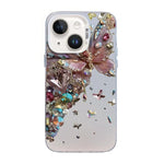 Butterfly Pattern Silver Plating PC Hybrid TPU Phone Case, For iPhone 13 Pro Max, For iPhone 13 Pro, For iPhone 13, For iPhone 13 mini, For iPhone 12 Pro Max, For iPhone 12 Pro