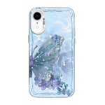 Butterfly Pattern Silver Plating PC Hybrid TPU Phone Case, For iPhone 12 mini, For iPhone 11 Pro Max, For iPhone 11, For iPhone 11 Pro, For iPhone XS / X, For iPhone XR