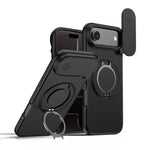 Camera Sliding Shield Magnetic Rotation Holder Phone Case, For iPhone 17 Pro Max, For iPhone 17 Pro, For iPhone 17, For iPhone Air, For iPhone 16 Pro Max, For iPhone 16 Pro