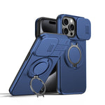 Camera Sliding Shield Magnetic Rotation Holder Phone Case, For iPhone 14 / 13, For iPhone 14 Pro, For iPhone 14 Pro Max, For iPhone 13 Pro Max / 12 Pro Max, For iPhone 13 Pro, For iPhone 12 / 12 Pro