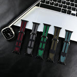 xDfind Flame Hybrid Nylon Braid Silicone Watch Band, For Apple Watch 42 / 44 / 45 / 46 / 49mm, For Apple Watch 38 / 40 / 41 / S11 42mm