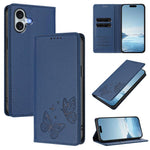 Strong Magnetic Dual Butterfly RFID Vegan Leather Phone Case, For iPhone Air, For iPhone 16 Pro Max, For iPhone 16 Pro, For iPhone 16 Plus