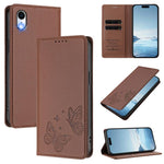 Strong Magnetic Dual Butterfly RFID Vegan Leather Phone Case, For iPhone X / XS, For iPhone XR, For iPhone XS Max, For iPhone 8 Plus / 7 Plus