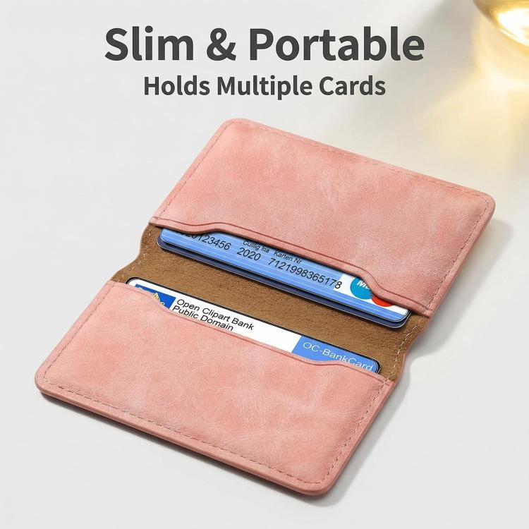 Denior V08+1 Retro Vegan Leather Texture Magnetic Wallet Card Holder Bag
