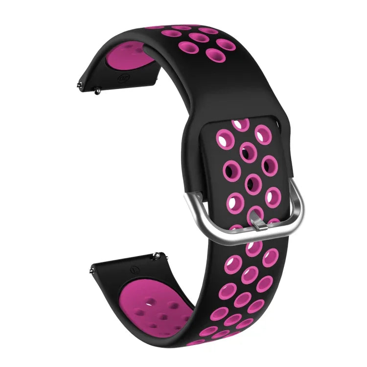 For Samsung Galaxy Watch Active2 44mm Two-color Silicone Replacement Strap Watchband