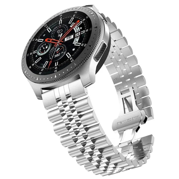 Five Beads Steel Replacement Strap Watchband, 20mm For Samsung Galaxy Watch 3 41mm, 22mm For Samsung Galaxy Watch 3 45mm, 20mm For Amazfit GTR 2 / Amazfit GTR 47mm, 22mm For Amazfit GTR 42mm, 20mm For Huawei Watch GT 2 42mm                             ...