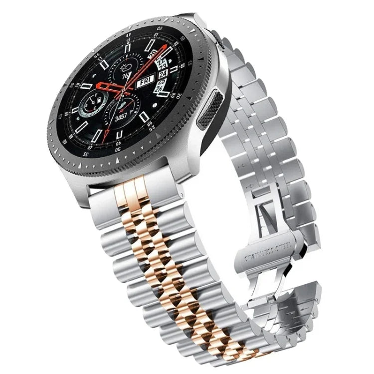Five Beads Steel Replacement Strap Watchband, 20mm For Samsung Galaxy Watch 3 41mm, 22mm For Samsung Galaxy Watch 3 45mm, 20mm For Amazfit GTR 2 / Amazfit GTR 47mm, 22mm For Amazfit GTR 42mm, 20mm For Huawei Watch GT 2 42mm                             ...