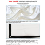 Simple Folding Thin Polyester Projector Film Curtain, 60 inch (16:9) Projection Area: 132x75cm, 60 inch (4:3) Projection Area: 120x90cm, 72 inch (16:9) Projection Area: 159x90cm, 72 inch (4:3) Projection Area: 146x110cm                                 ...