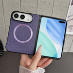 CD Magsafe Magnetic Cloth Texture Phone Case, For iPhone Duo