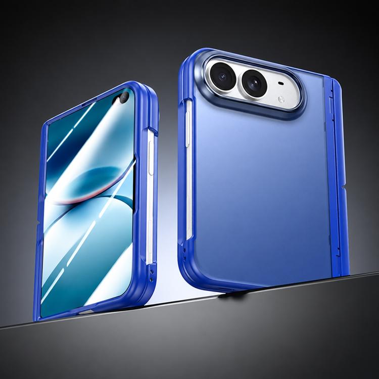 Intergrated Shell And Flim Translucent Spring Hinge Holder Phone Case, For iPhone Duo